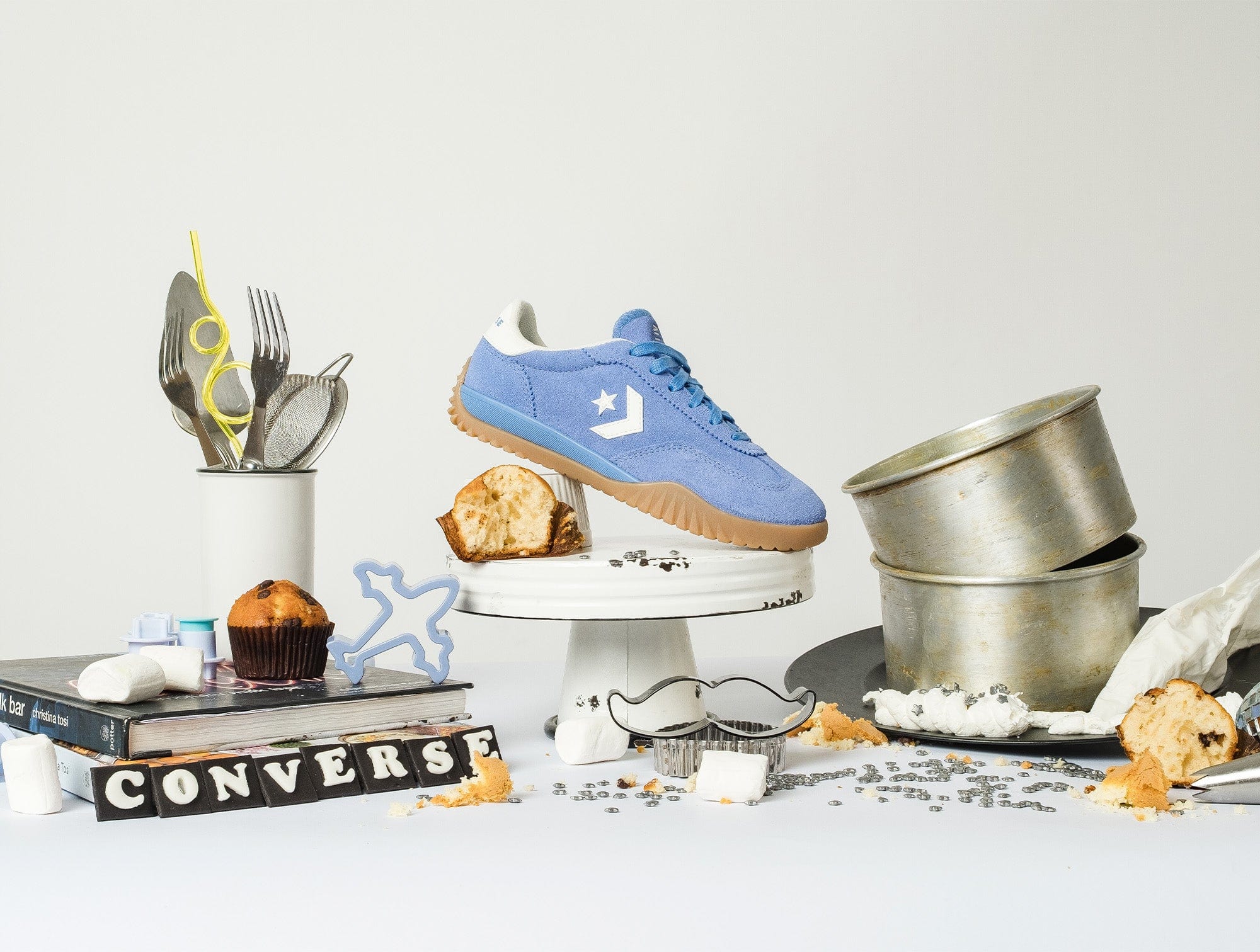 Zapatilla Converse Run Star Trainer Mujer Azul - Blanco - Suela Gum