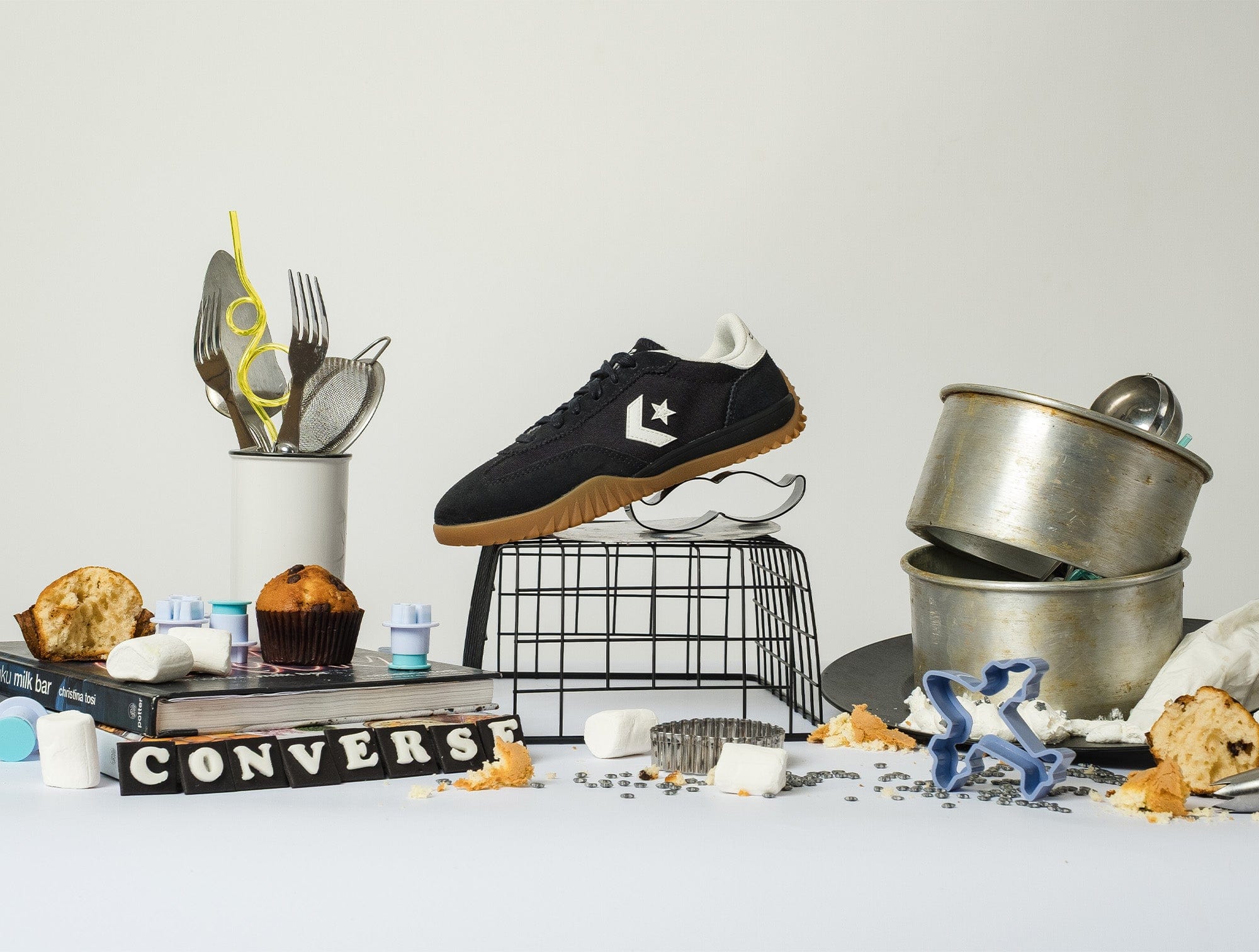 Zapatilla Converse Run Star Trainer Mujer Negro - Blanco - Suela Gum