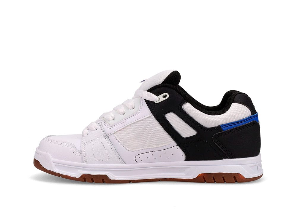 Zapatilla Dc Stag Hombre Blanco Negro Suela Blanco Gum