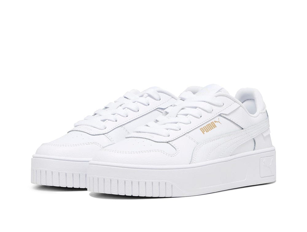 Zapatillas Puma Carina Street Cadete Mono Blanco