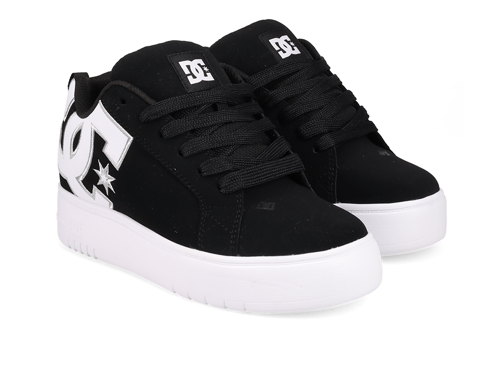 Zapatillas Dc Court Graffik Plataforma Mujer Negro