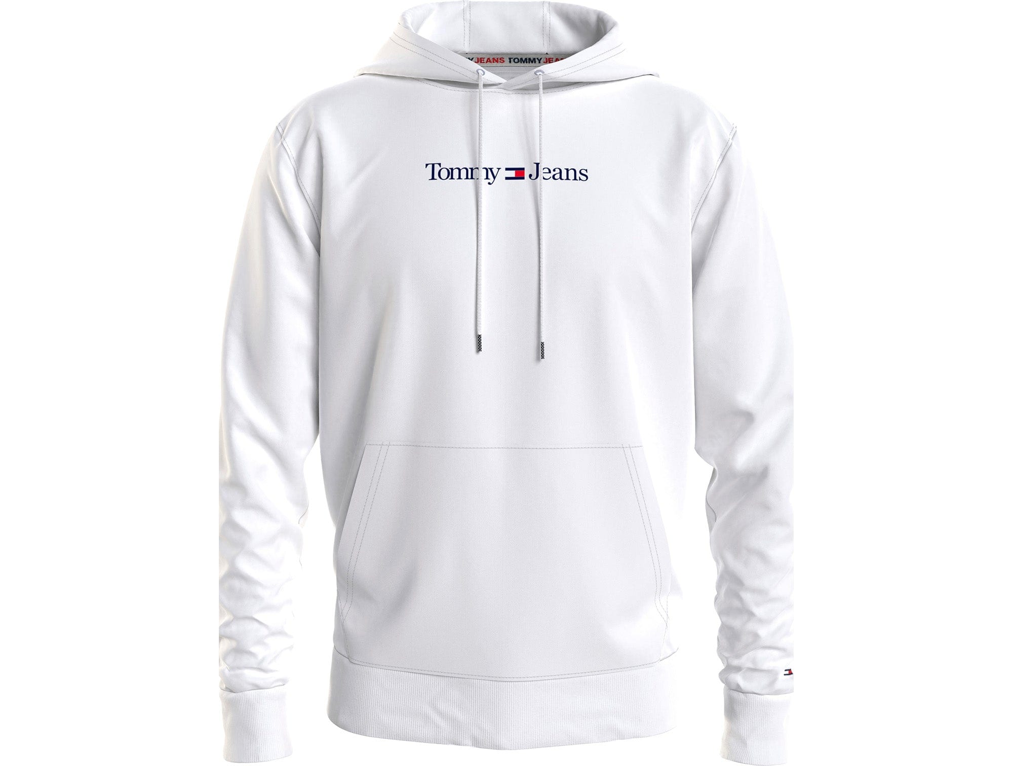 Poleron Cg Tommy Reg Linear Hoodie Hombre Blanco