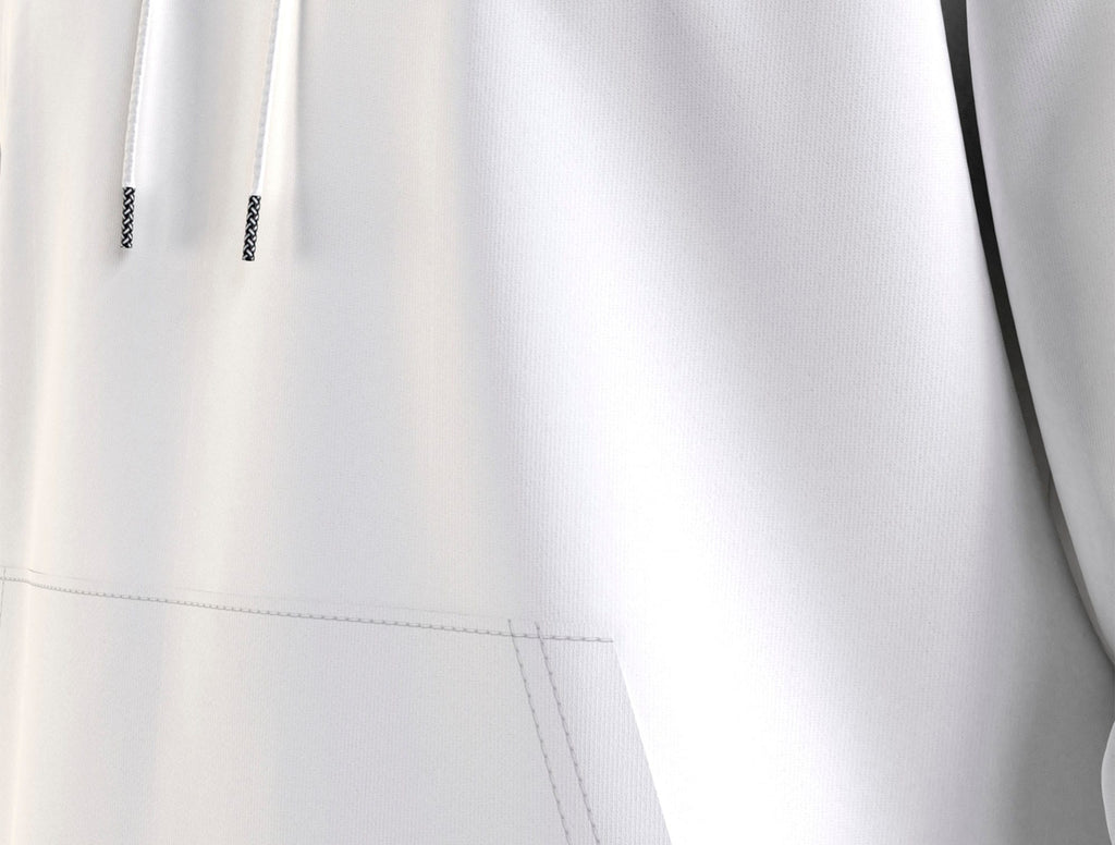 Poleron Cg Tommy Reg Linear Hoodie Hombre Blanco