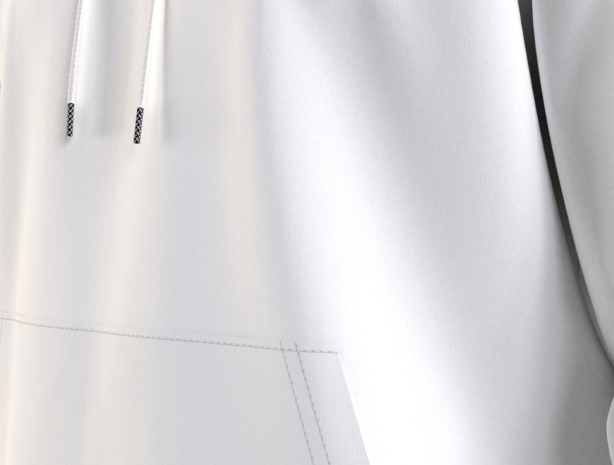 Poleron Cg Tommy Reg Linear Hoodie Hombre Blanco