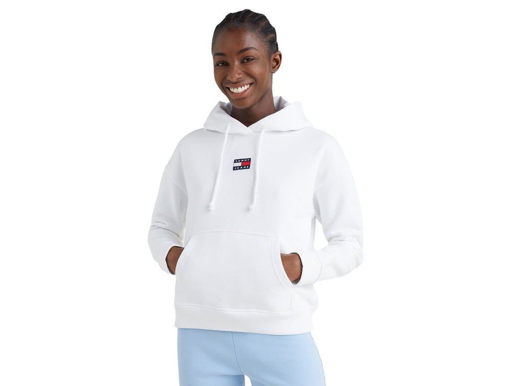 Poleron Cg Tommy Center Badge Hoodi Mujer Blanco