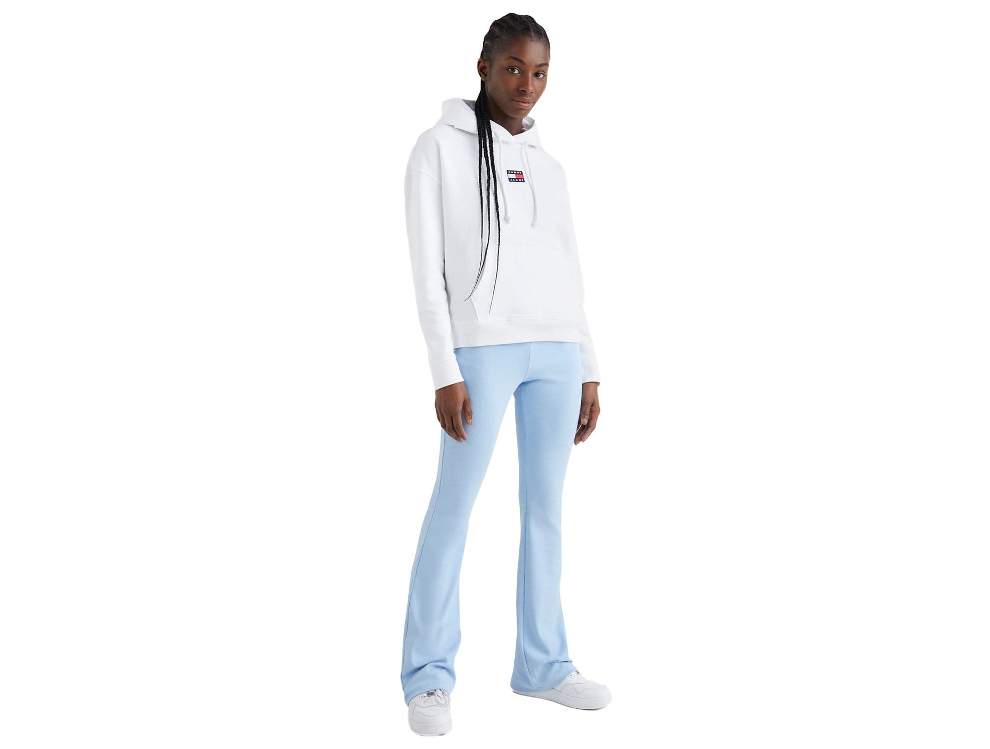 Poleron Cg Tommy Center Badge Hoodi Mujer Blanco