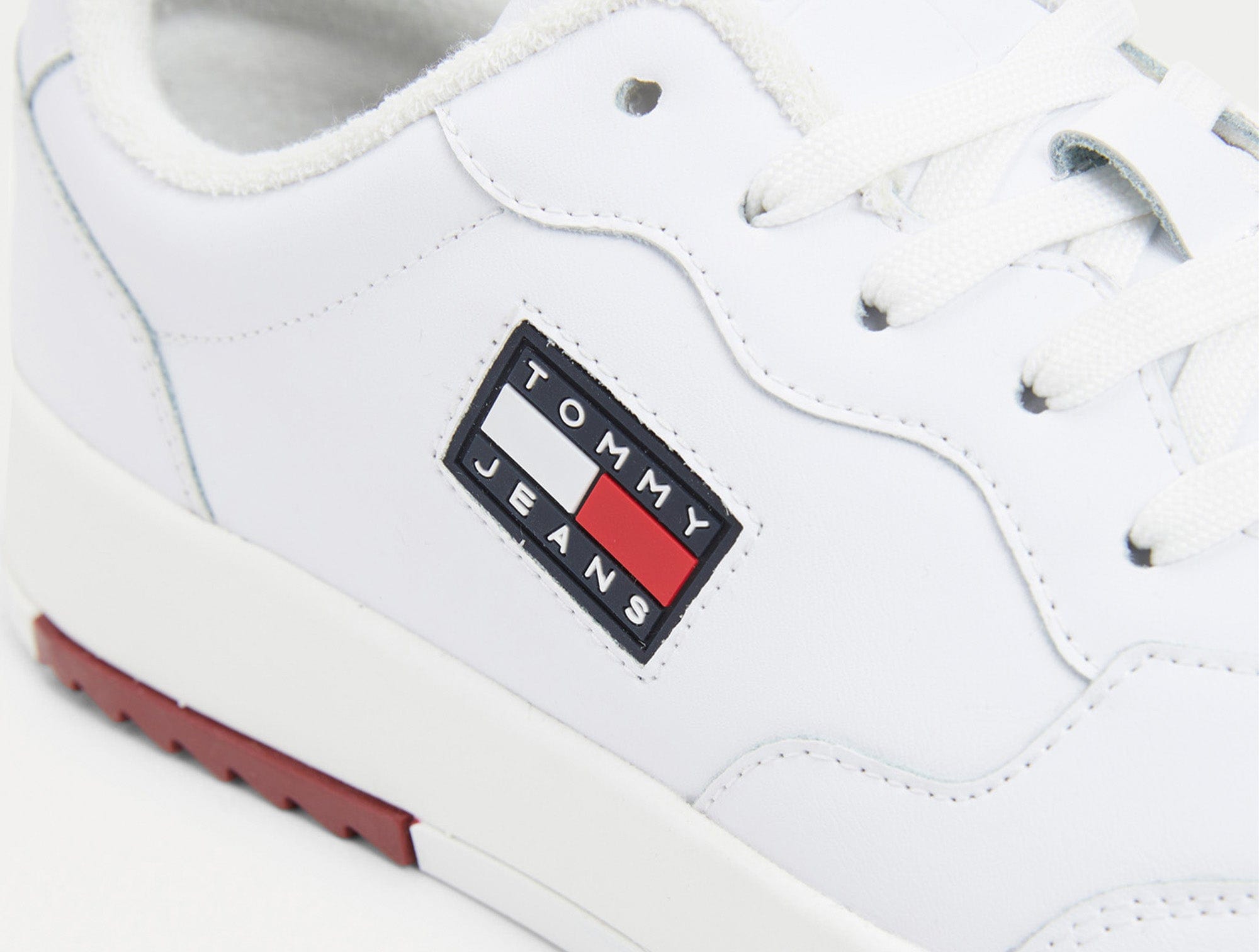 Zapatilla Tommy  Basket Leather  Hombre Blanco