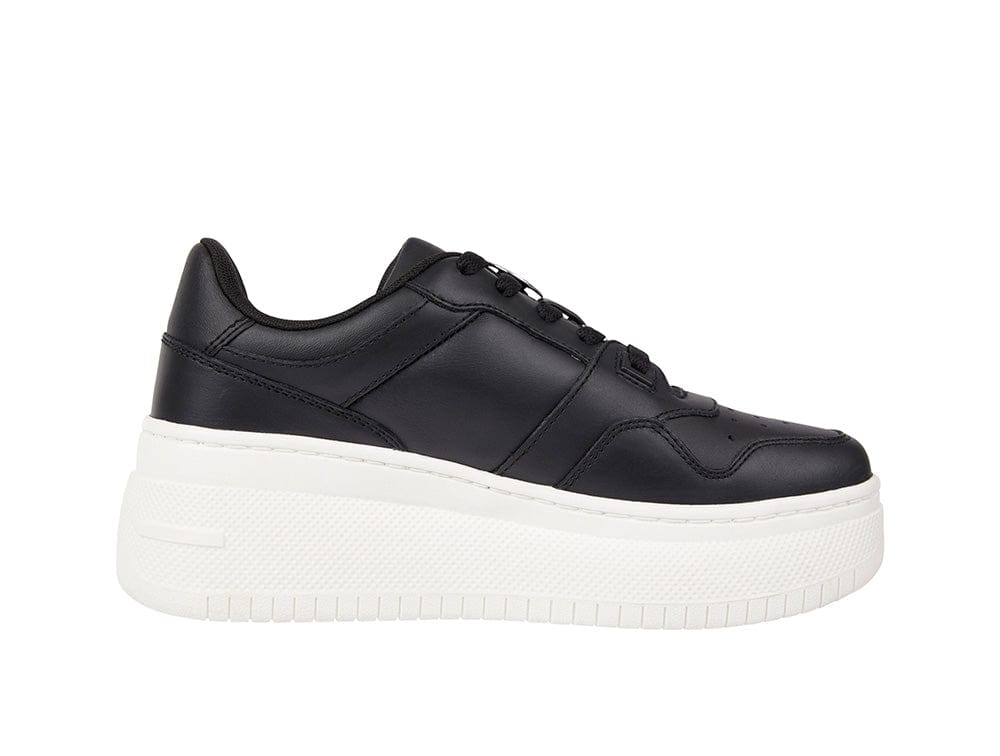 Zapatilla Tommy Retro Basket Plataforma Mujer Negro