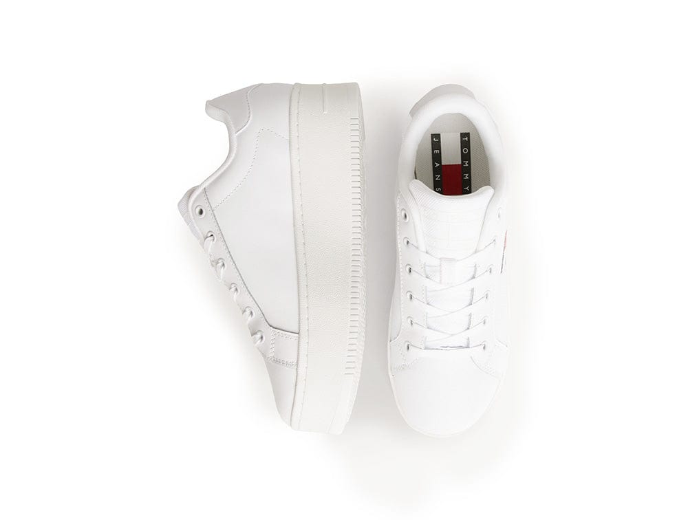 Zapatilla Tommy  Flatform Ess  Mujer Blanco