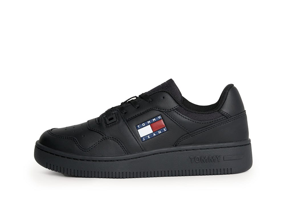 Zapatilla Tommy  Retro Basket Ess Triple Mujer Negro