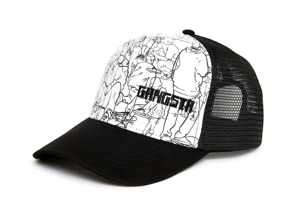 Jockey Trucker Gangsta Silouete Unisex Blanco