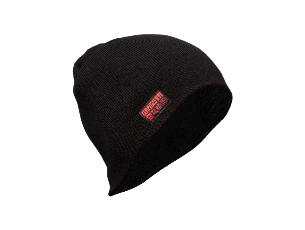 Beanie Gangsta Single Unisex Negro