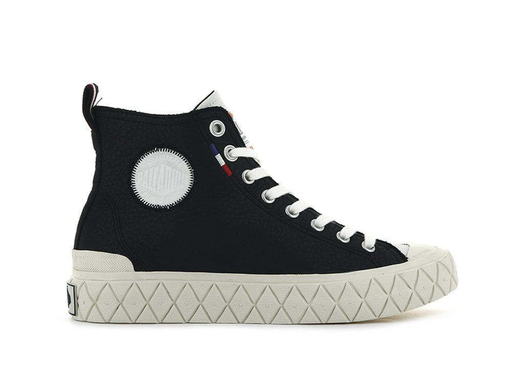 Zapatilla Palladium Palla Ace Mid Cuero Unisex Negro